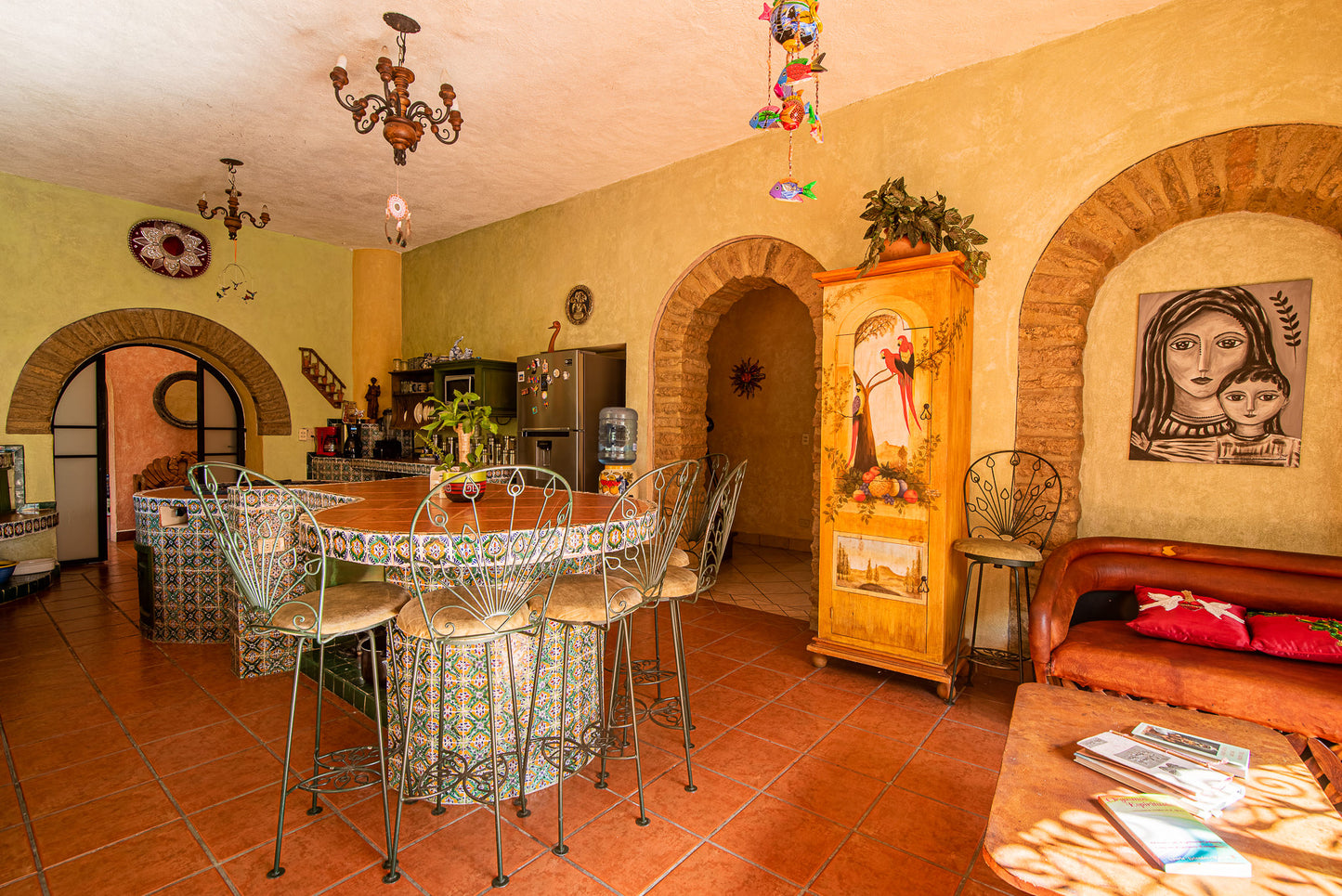 Kitchen with living room area